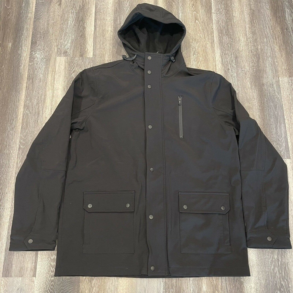 Rock & Republic Mens Hooded Jacket XXL Black